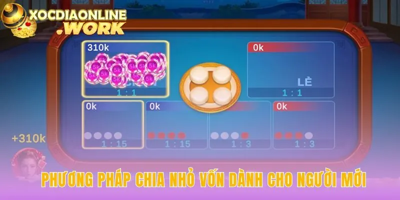 Cách vào tiền xóc đĩa được điều chỉnh theo số vốn