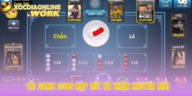 Tải Go88 với ưu đãi 100% và quy trình nạp rút cực nhanh